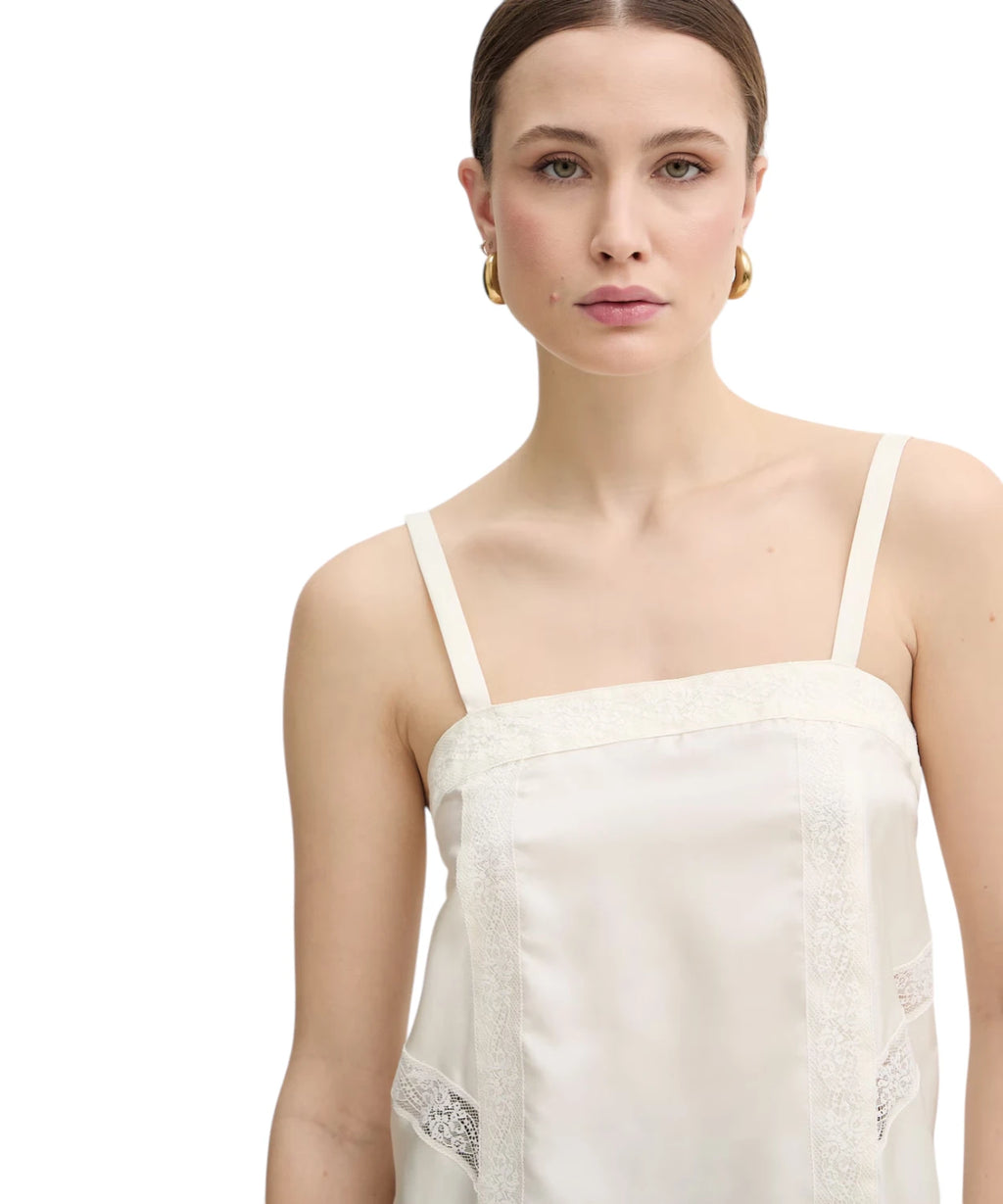 Marella VINO Silk Top with Lace Inserts