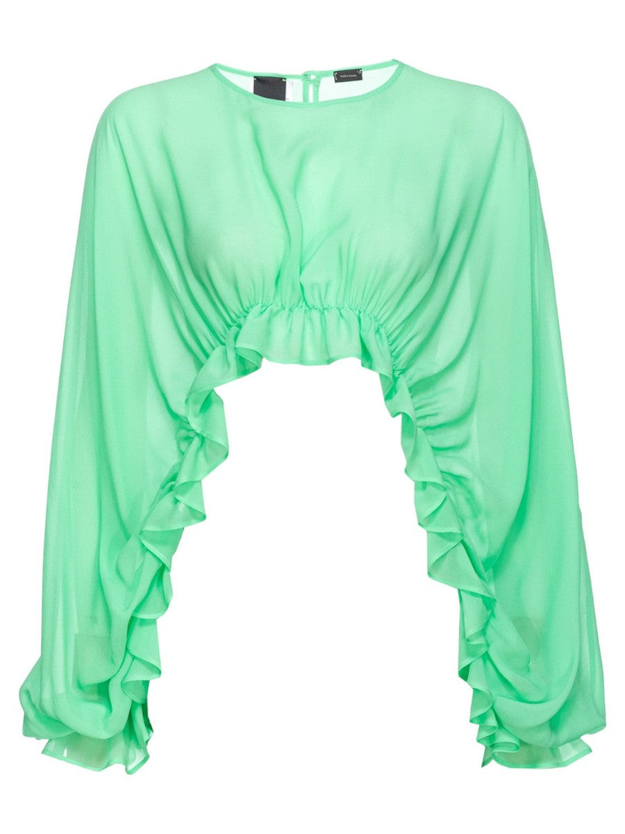 Carambola coprispalle con volant-Top-Pinko-Vittorio Citro Boutique