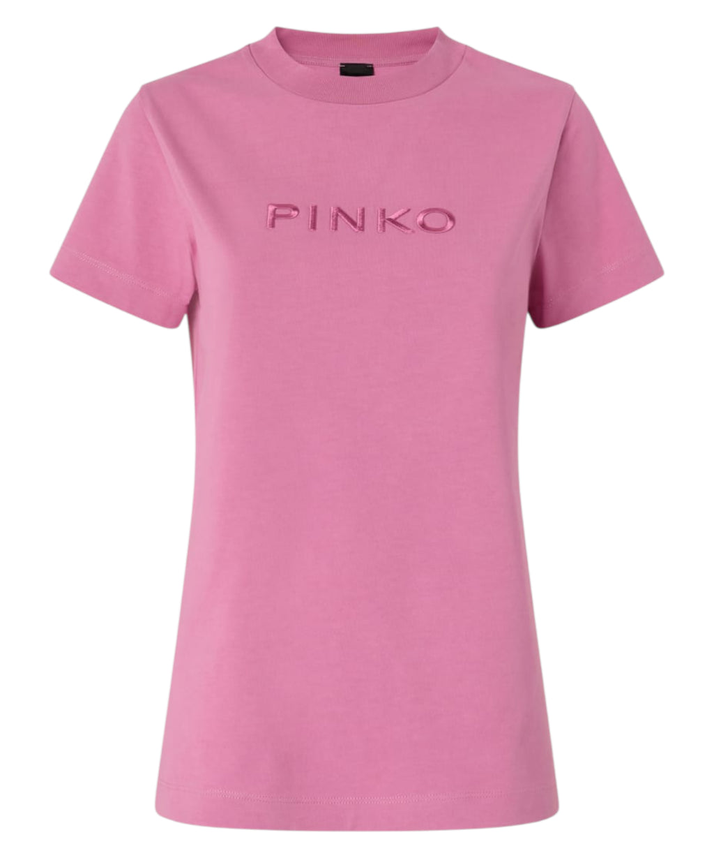 PINKO cotton T-shirt with embroidered logo