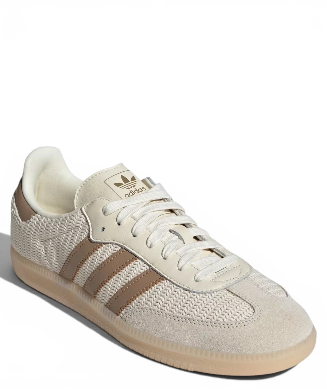 Adidas Samba OG Sneakers Cream White in Mesh and Suede