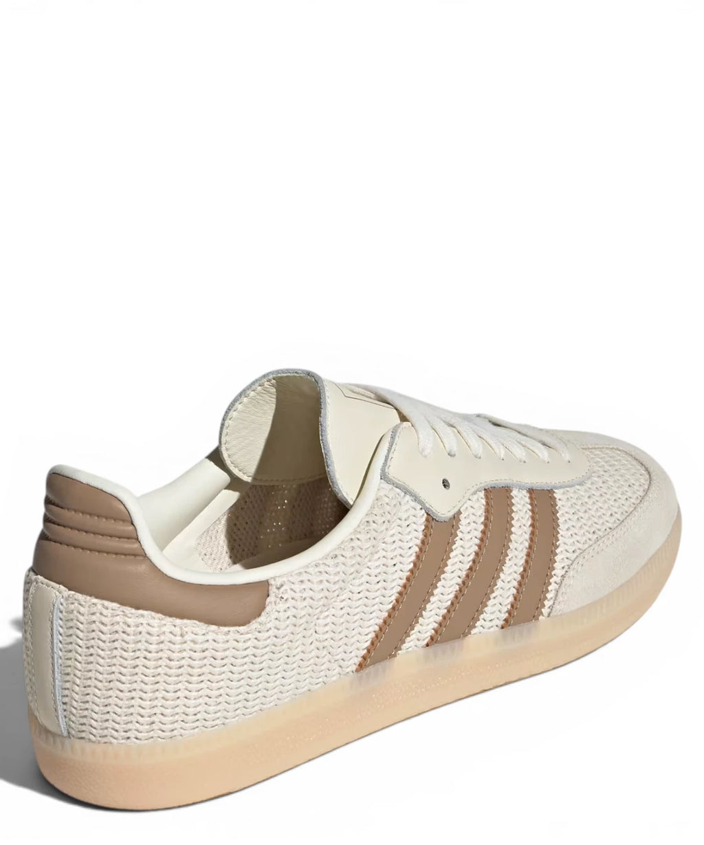 Adidas Samba OG Sneakers Cream White in Mesh and Suede