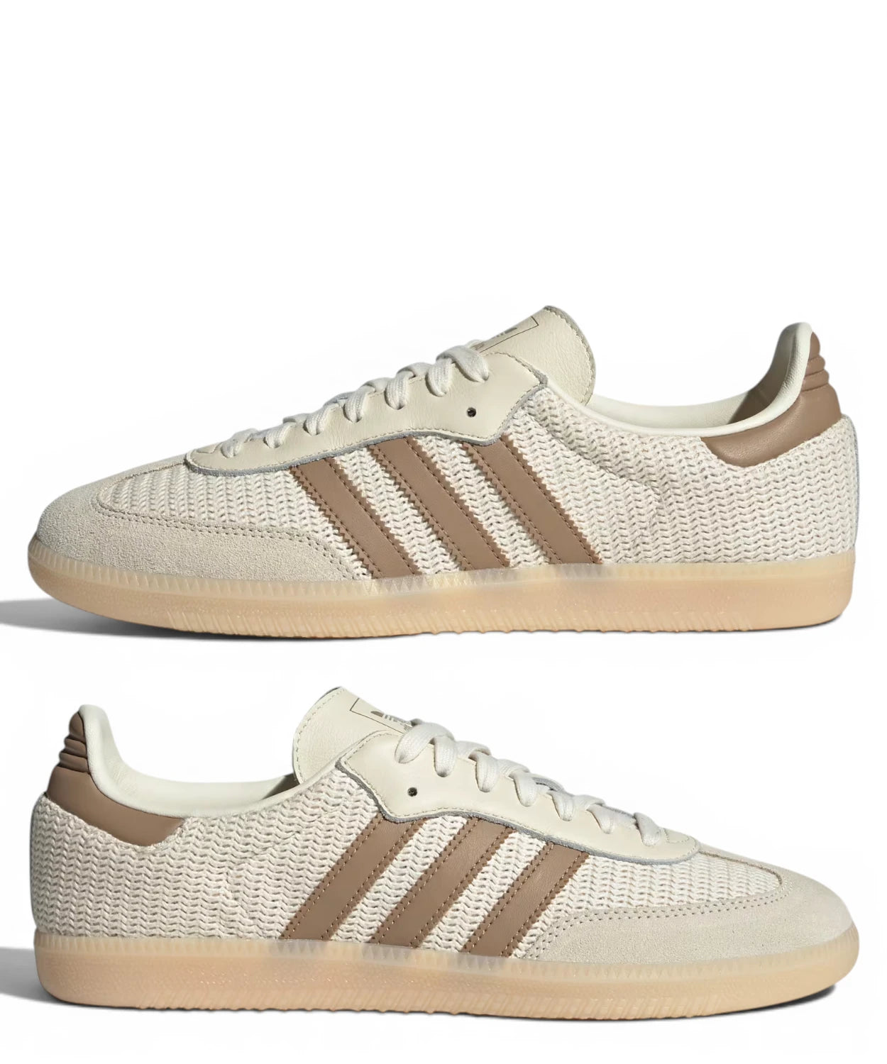 Adidas Samba OG Sneakers Cream White in Mesh and Suede