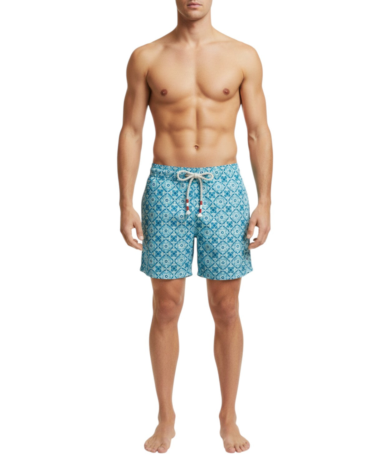 Men's boxer swim trunks MC2 Saint Barth with print