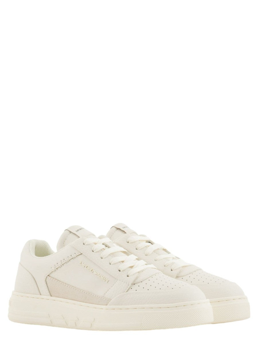 Sneakers in pelle rigenerata con dettagli a contrasto ASV-Emporio Armani-Sneakers-Vittorio Citro Boutique