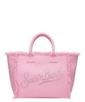 MC2 Saint Barth Vanitytas in canvas met strass-logo