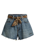 MC2 Saint Barth Women's Shorts with Leopard Pockets