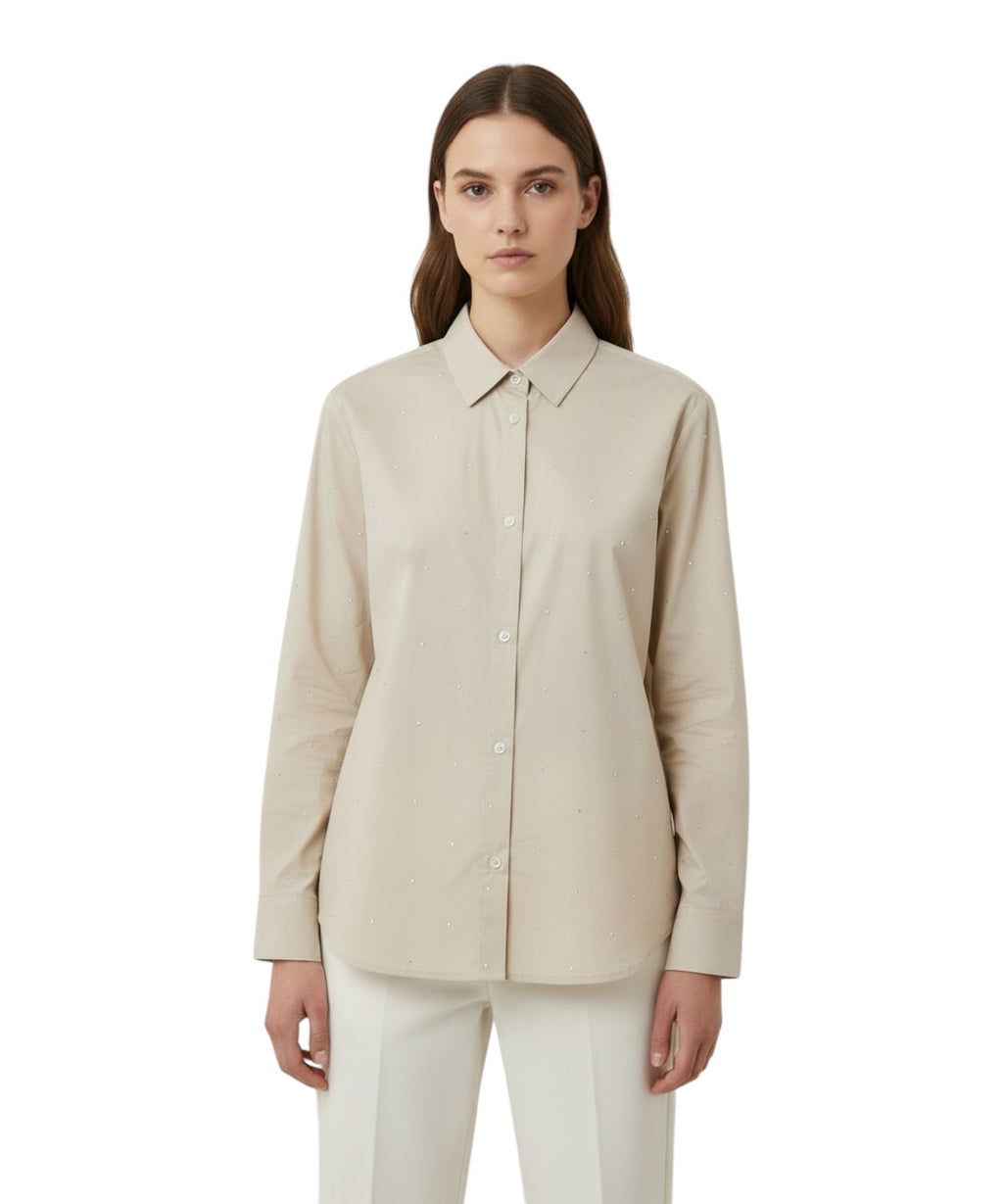 Women's rhinestone shirt Meredith Mc2 Saint Barth