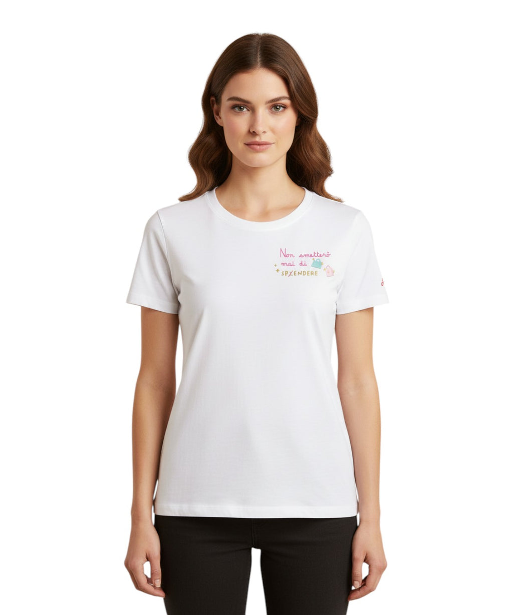 Emilie MC2 Saint Barth T-shirt with Embroidery