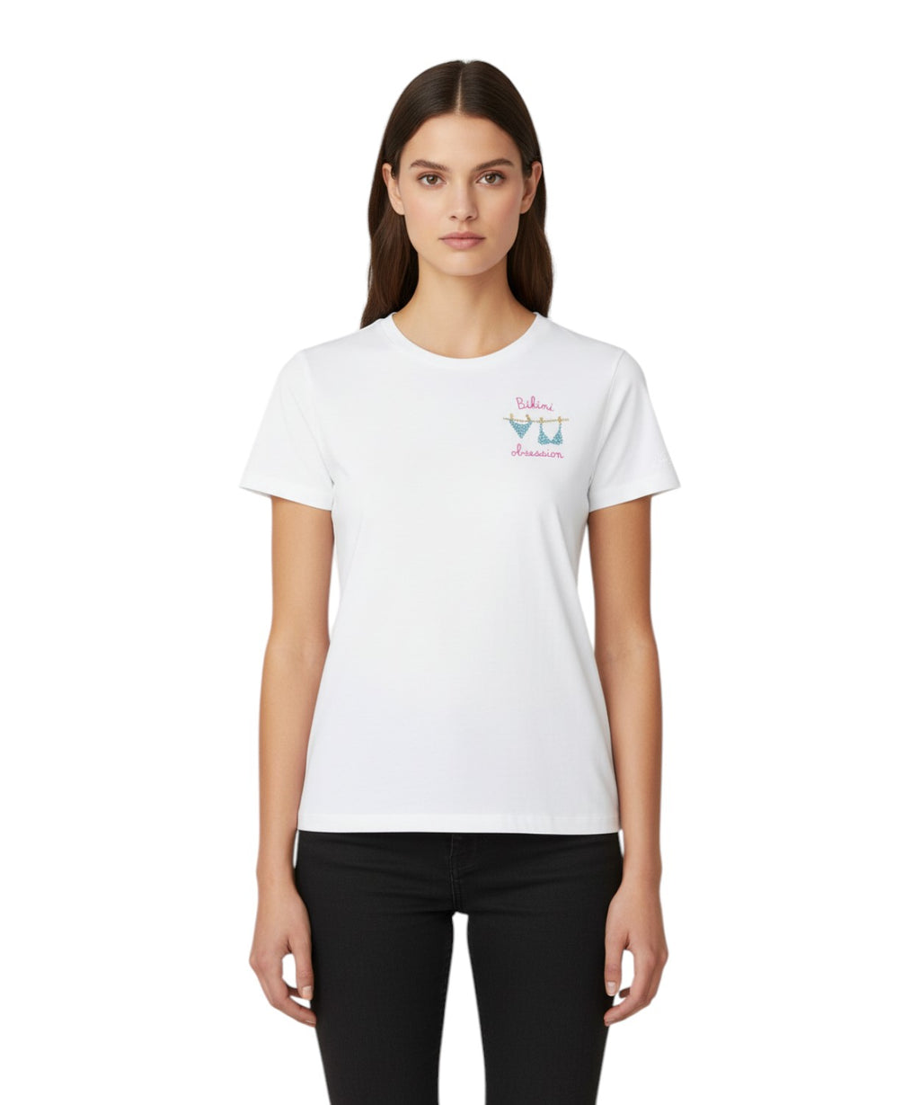 Emilie MC2 Saint Barth T-shirt with Rhinestone Embroidery Bikini Obsession