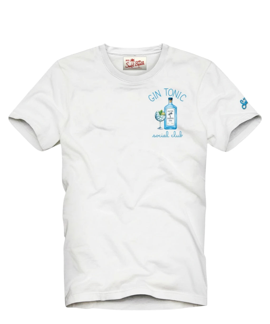 T-shirt męski Portofino z haftem MC2 Saint Barth