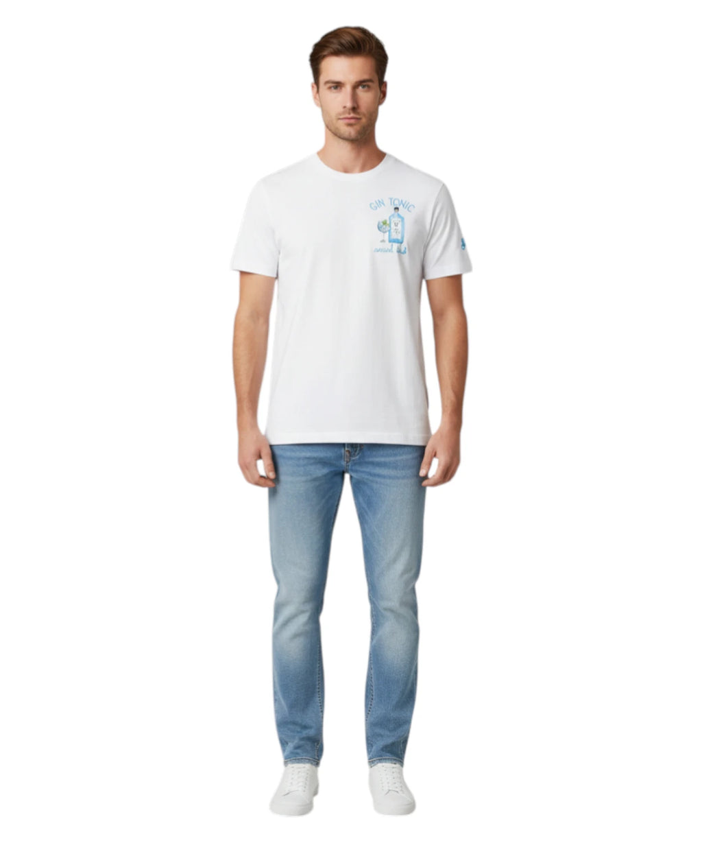 T-shirt męski Portofino z haftem MC2 Saint Barth