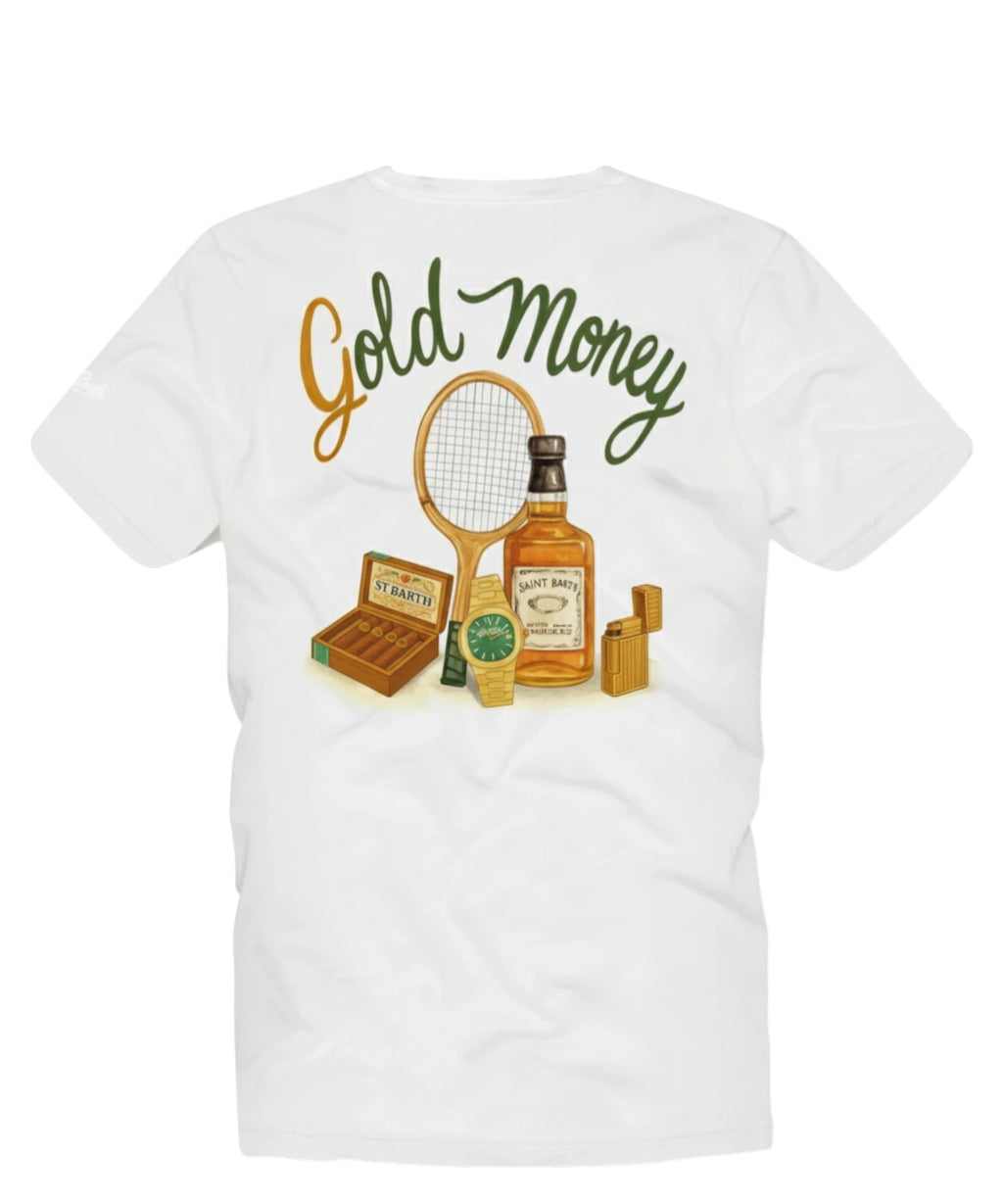 Men's T-shirt Gold Money MC2 Saint Barth Portland