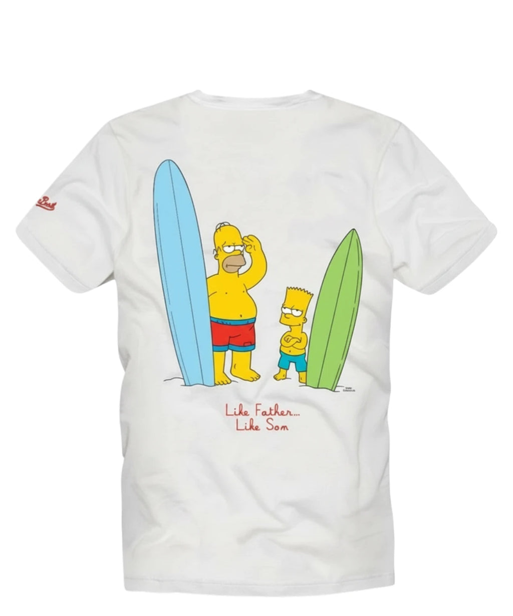 Men's MC2 Saint Barth Portland T-shirt with Simpson print