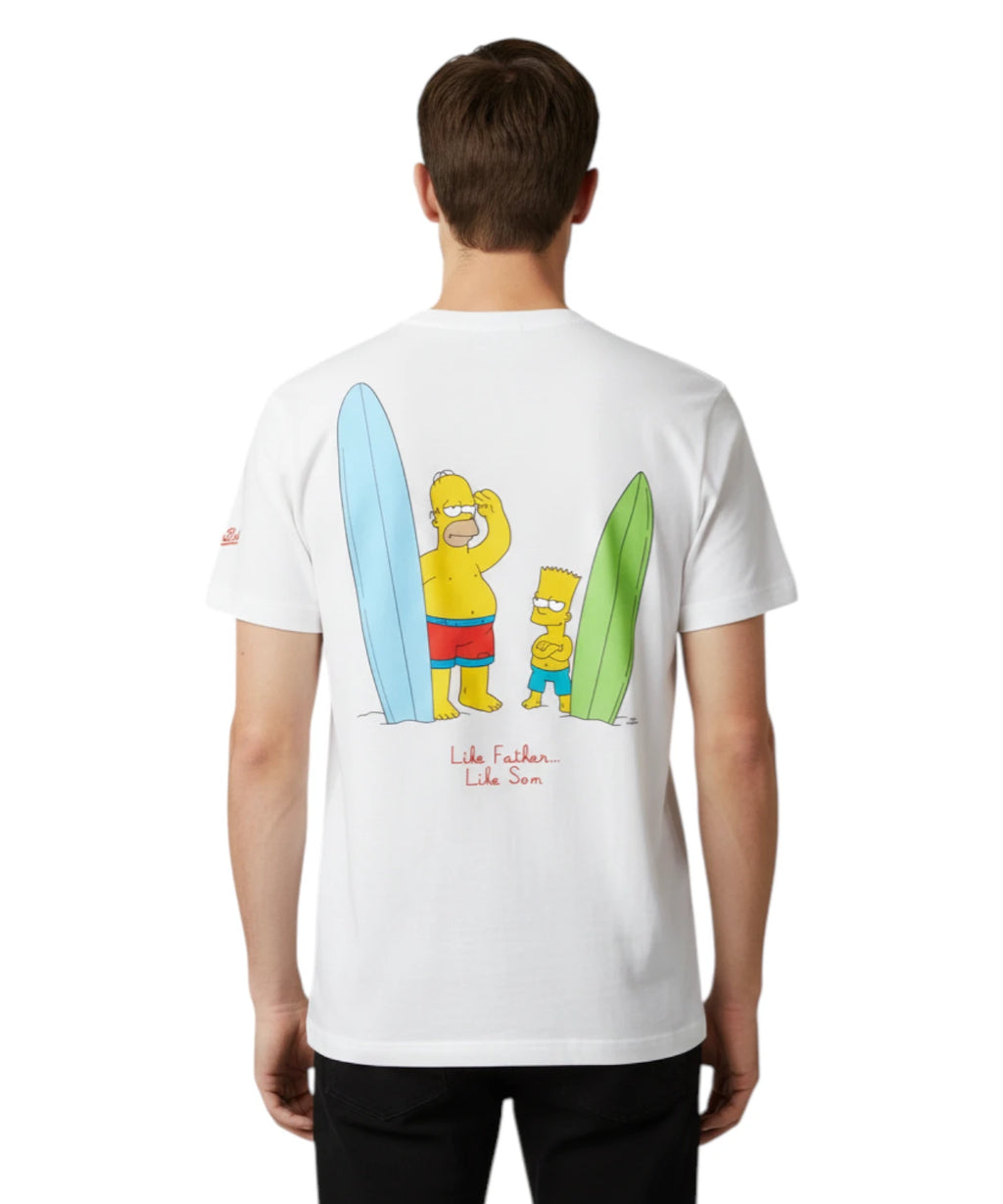 Men's MC2 Saint Barth Portland T-shirt with Simpson print