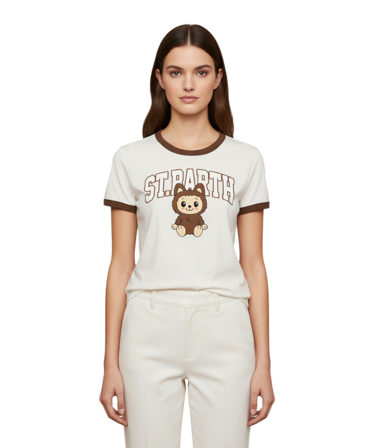 Emilie MC2 Saint Barth T-shirt with Labubu Print