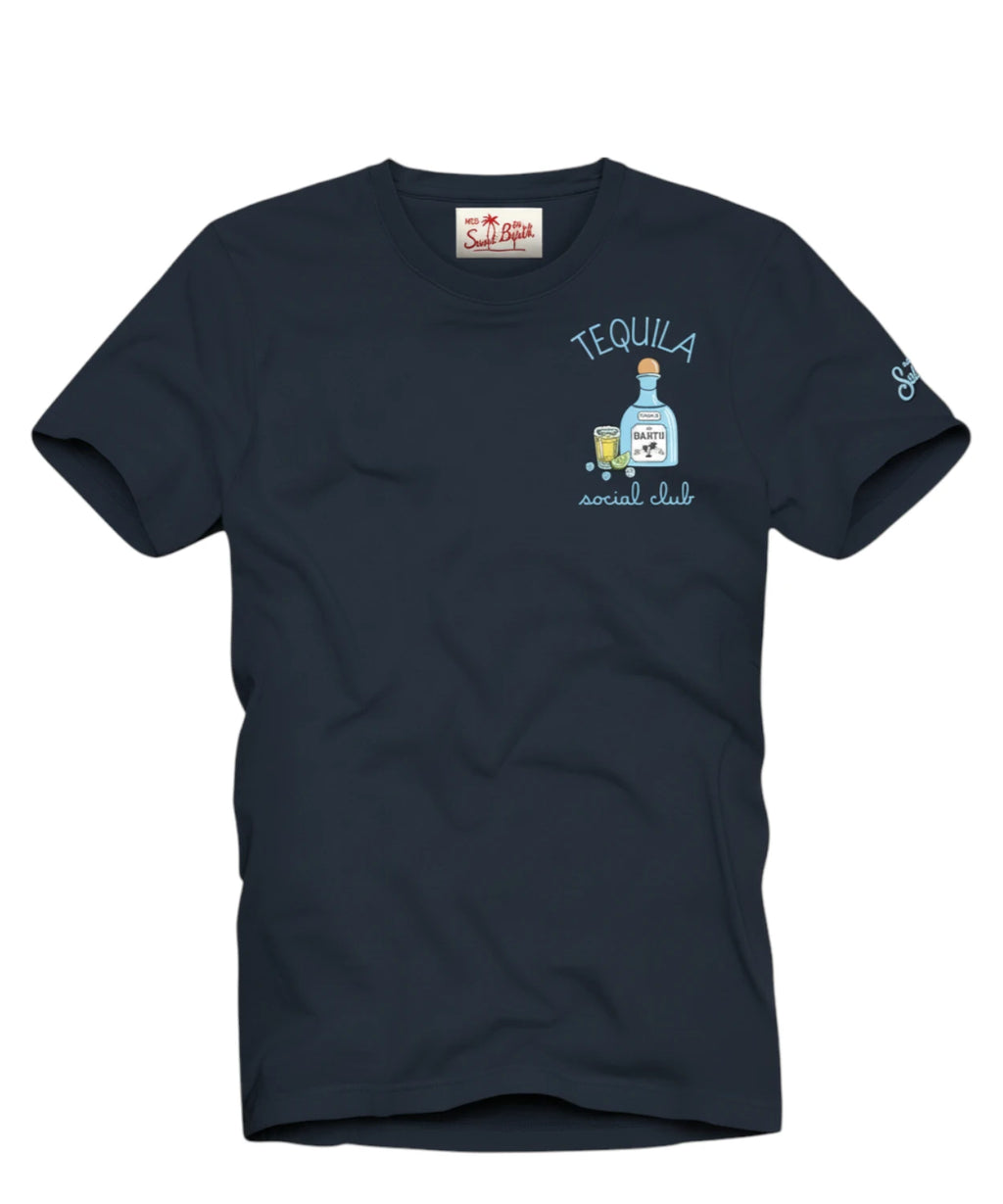 Men's Portofino T-Shirt with Tequila Embroidery MC2 Saint Barth