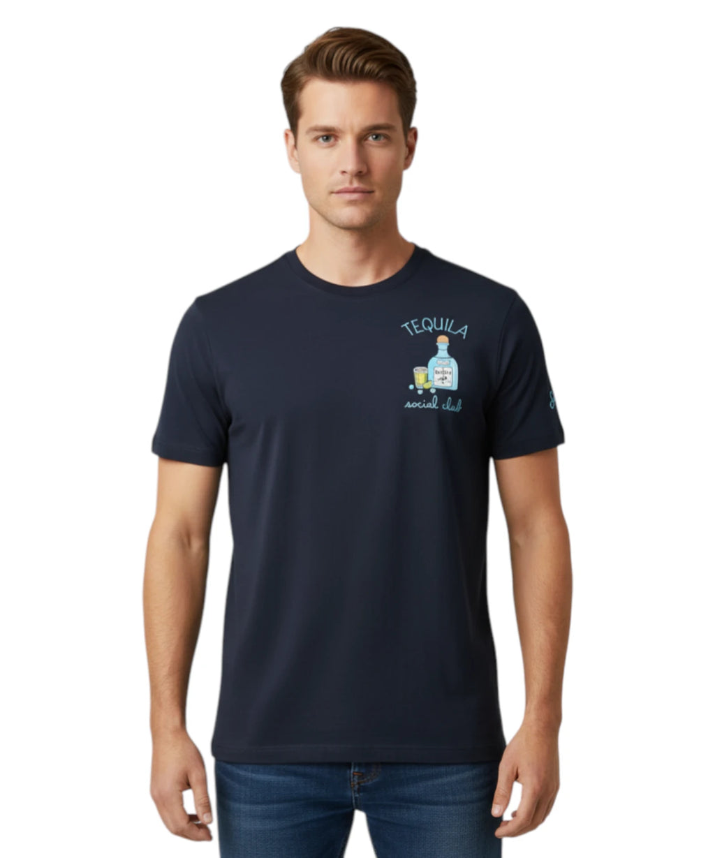 Men's Portofino T-Shirt with Tequila Embroidery MC2 Saint Barth