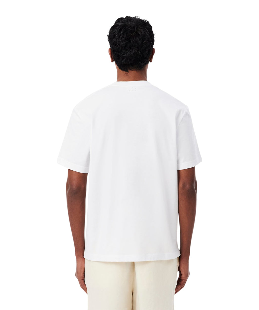 Lacoste organic cotton T-shirt with embroidered crocodile