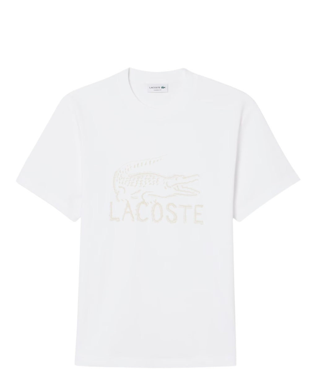 Lacoste organic cotton T-shirt with embroidered crocodile