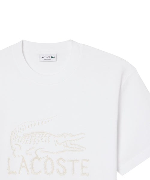 Lacoste organic cotton T-shirt with embroidered crocodile
