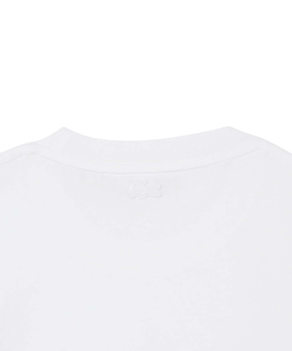 Lacoste organic cotton T-shirt with embroidered crocodile