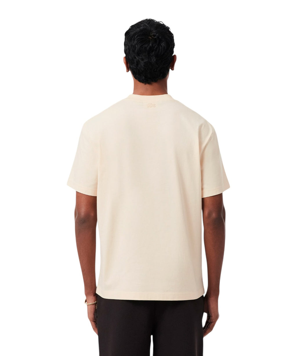 Lacoste organic cotton T-shirt with embroidered crocodile