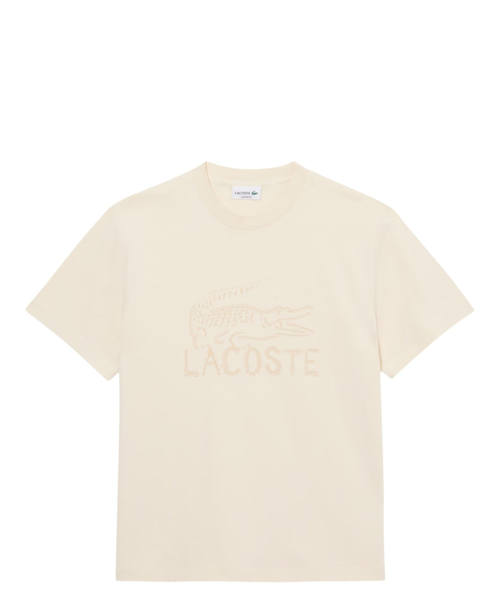 Lacoste organic cotton T-shirt with embroidered crocodile
