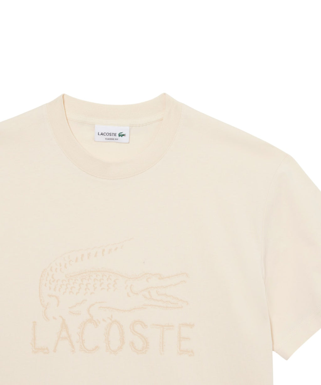 Lacoste organic cotton T-shirt with embroidered crocodile