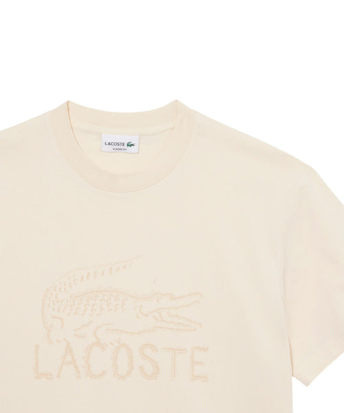 Lacoste organic cotton T-shirt with embroidered crocodile