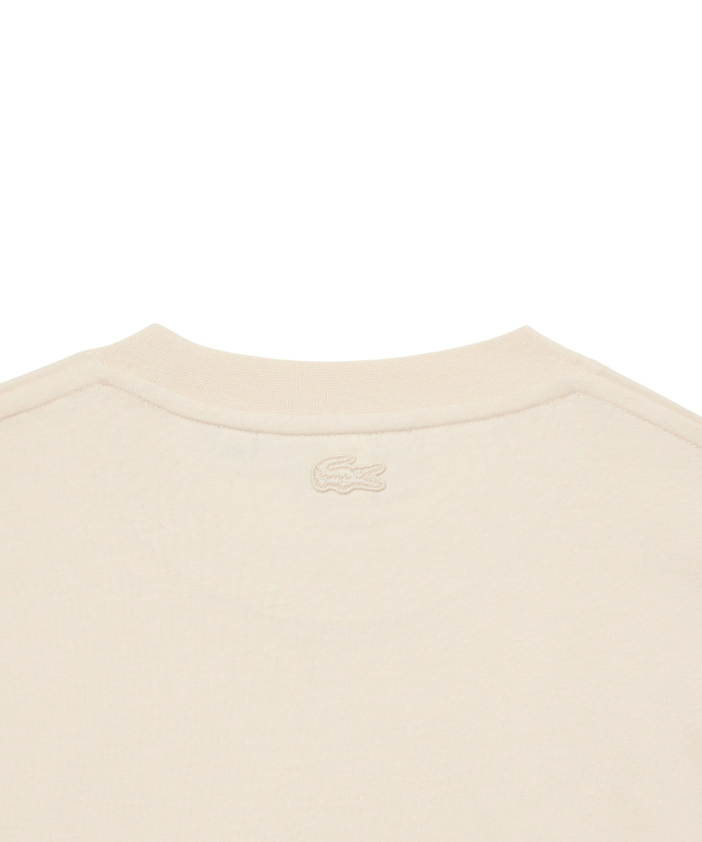 Lacoste organic cotton T-shirt with embroidered crocodile