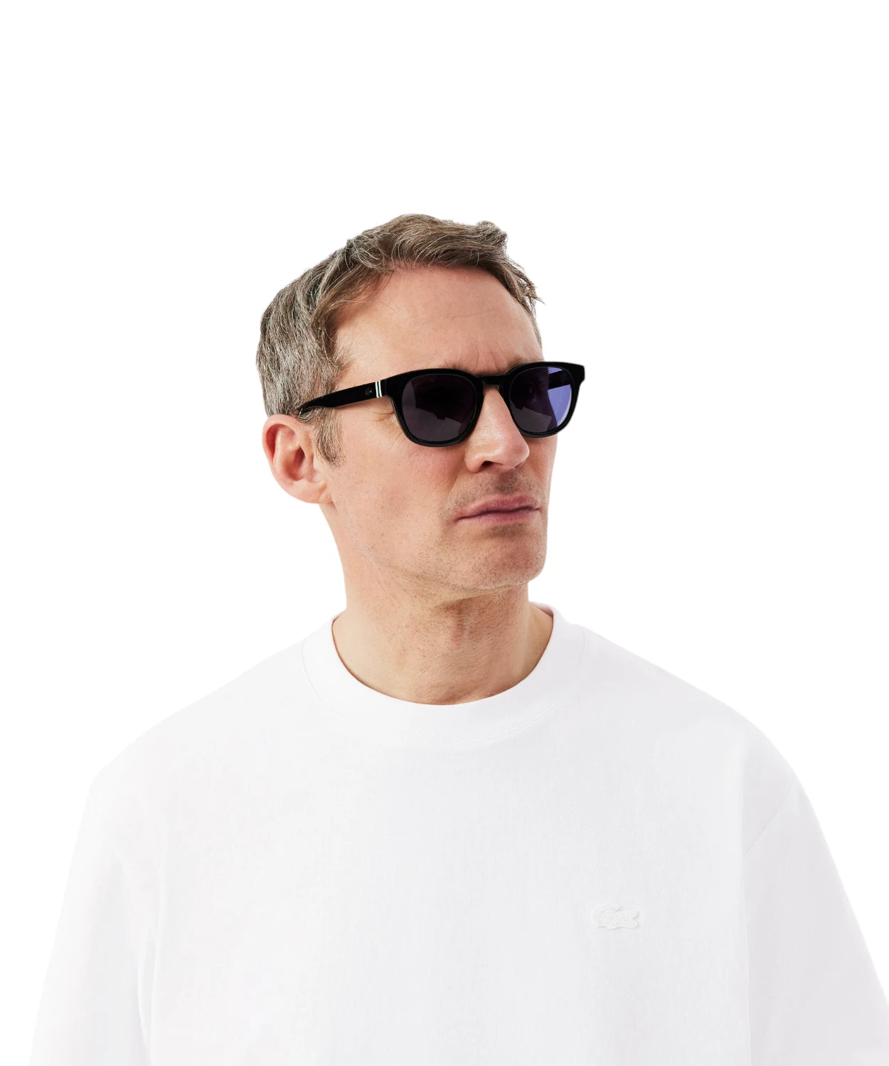 Camiseta Lacoste de corte relajado en algodón con estampado de tenis