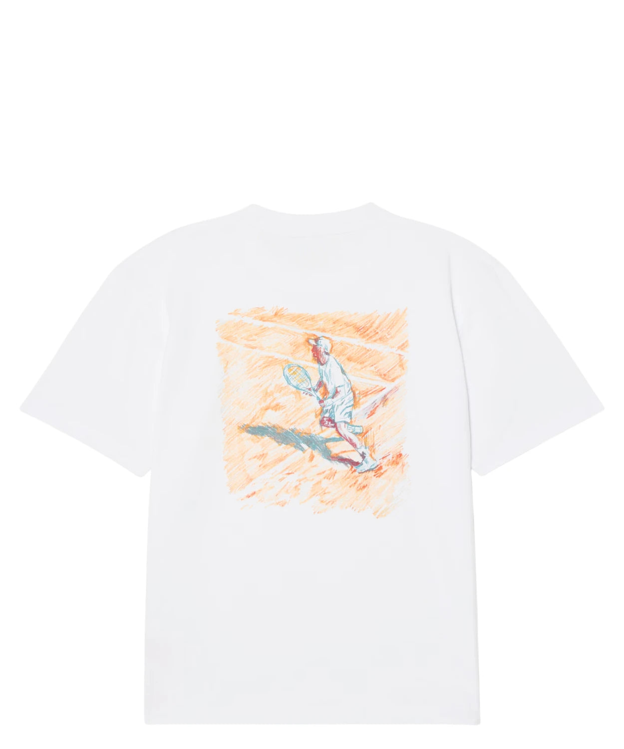 Camiseta Lacoste de corte relajado en algodón con estampado de tenis