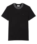 T-shirt Lacoste Piqué Elasticizzato con Colletto a Righe