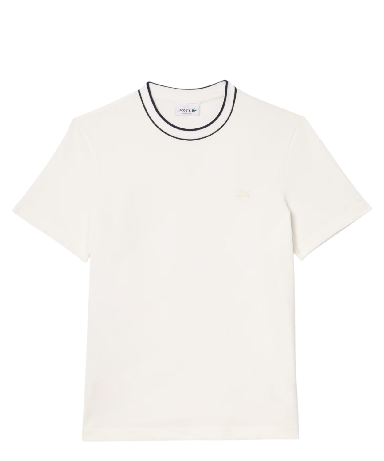 T-shirt Lacoste Piqué elasticizzato con colletto a righe