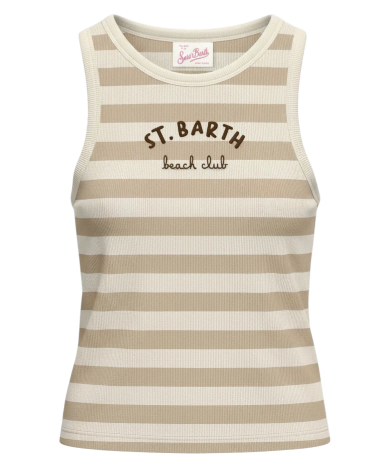 MC2 Saint Barth Ada Cotton Striped Tank Top