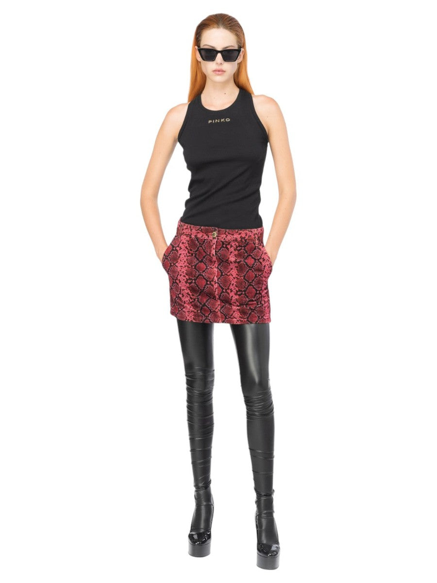 Canottiera a costine Distinto-Pinko-Top-Vittorio Citro Boutique