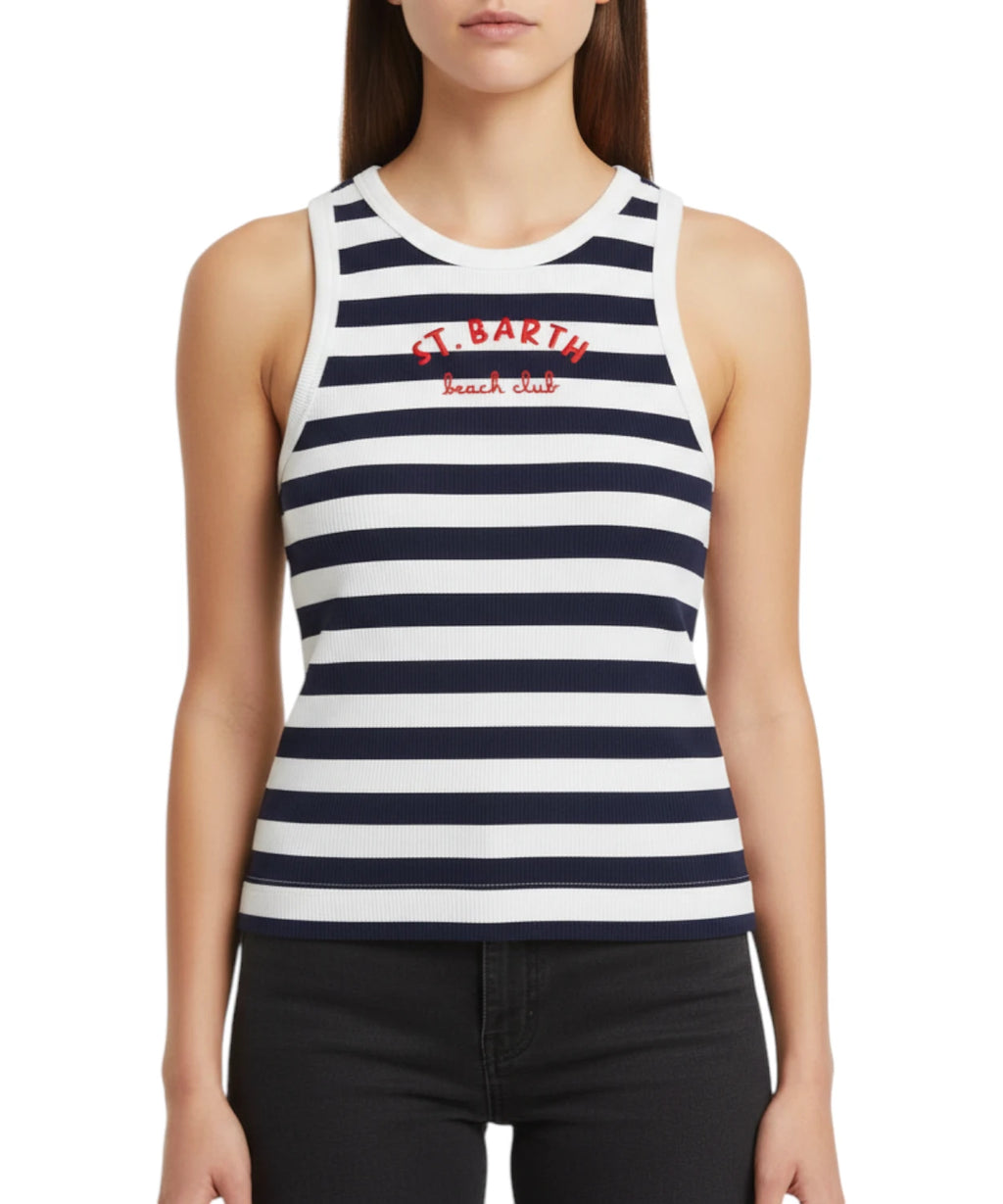 MC2 Saint Barth Women's Cotton Striped Tank Top