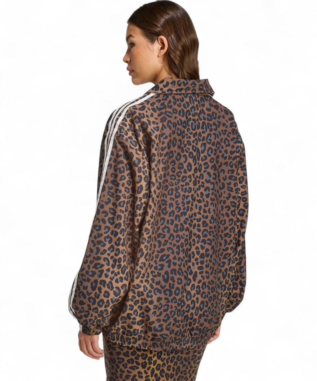 Felpa Adidas Track Top Leopard Firebird Oversized con Zip-Adidas Originals-Felpe-Vittorio Citro Boutique