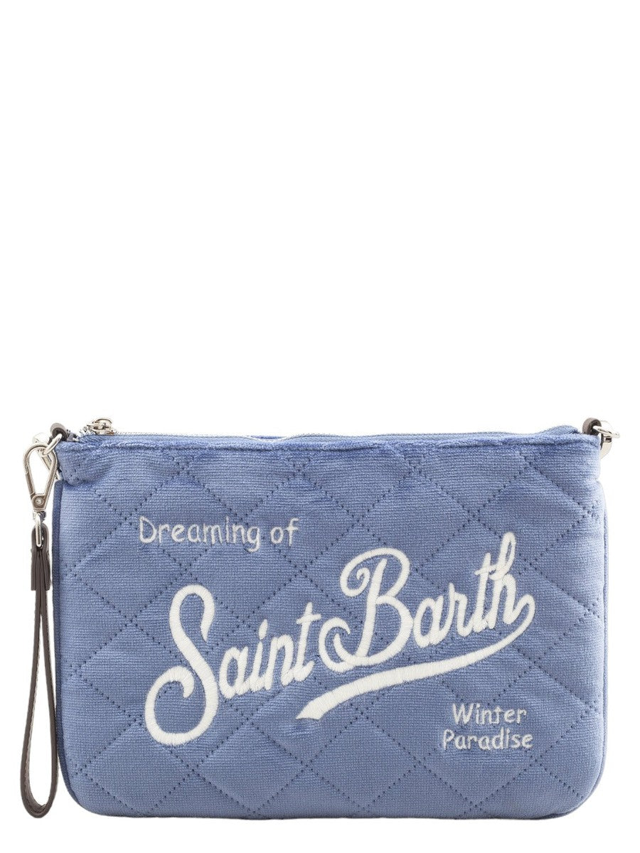 Pochette Parisienne sherpa in velluto trapuntato-Pochette-Mc2 Saint Barth-Vittorio Citro Boutique