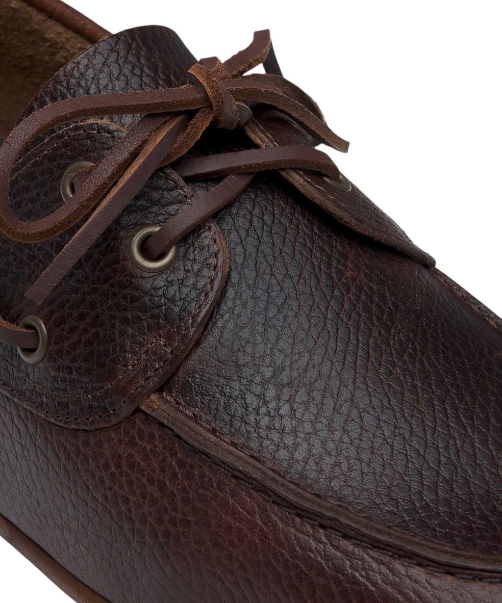 Sebago Owen Tumbled Men's Hammered Leather Boat Shoes Brown