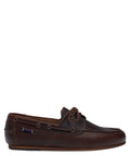Sebago Owen Tumbled Scarpe da Barca Uomo in Pelle Martellata Brown