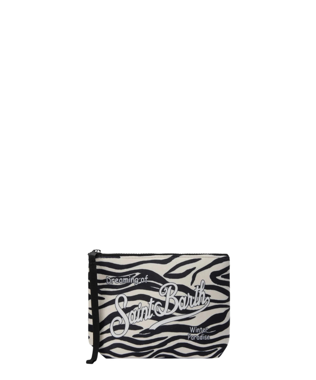 Pochette Aline effetto lana con stampa zebrata – passante da polso-Mc2 Saint Barth-Pochette-Vittorio Citro Boutique