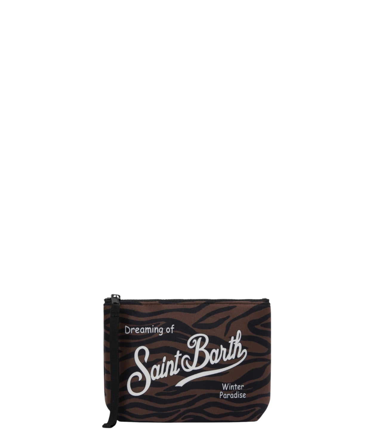 Pochette Aline effetto lana con stampa zebrata – passante da polso-Mc2 Saint Barth-Pochette-Vittorio Citro Boutique