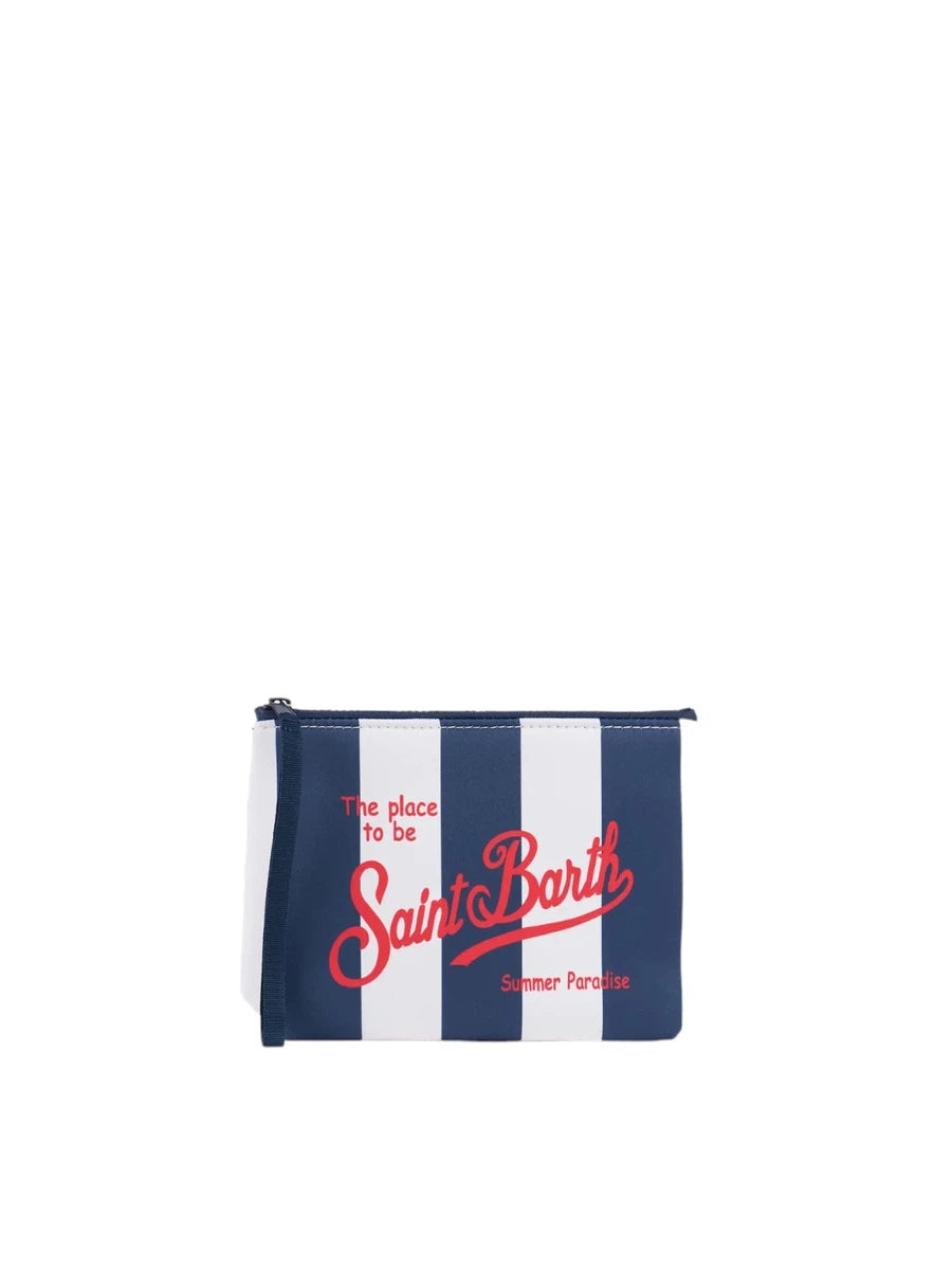 Pochette Aline in scuba a righe blu-Mc2 Saint Barth-Pochette-Vittorio Citro Boutique