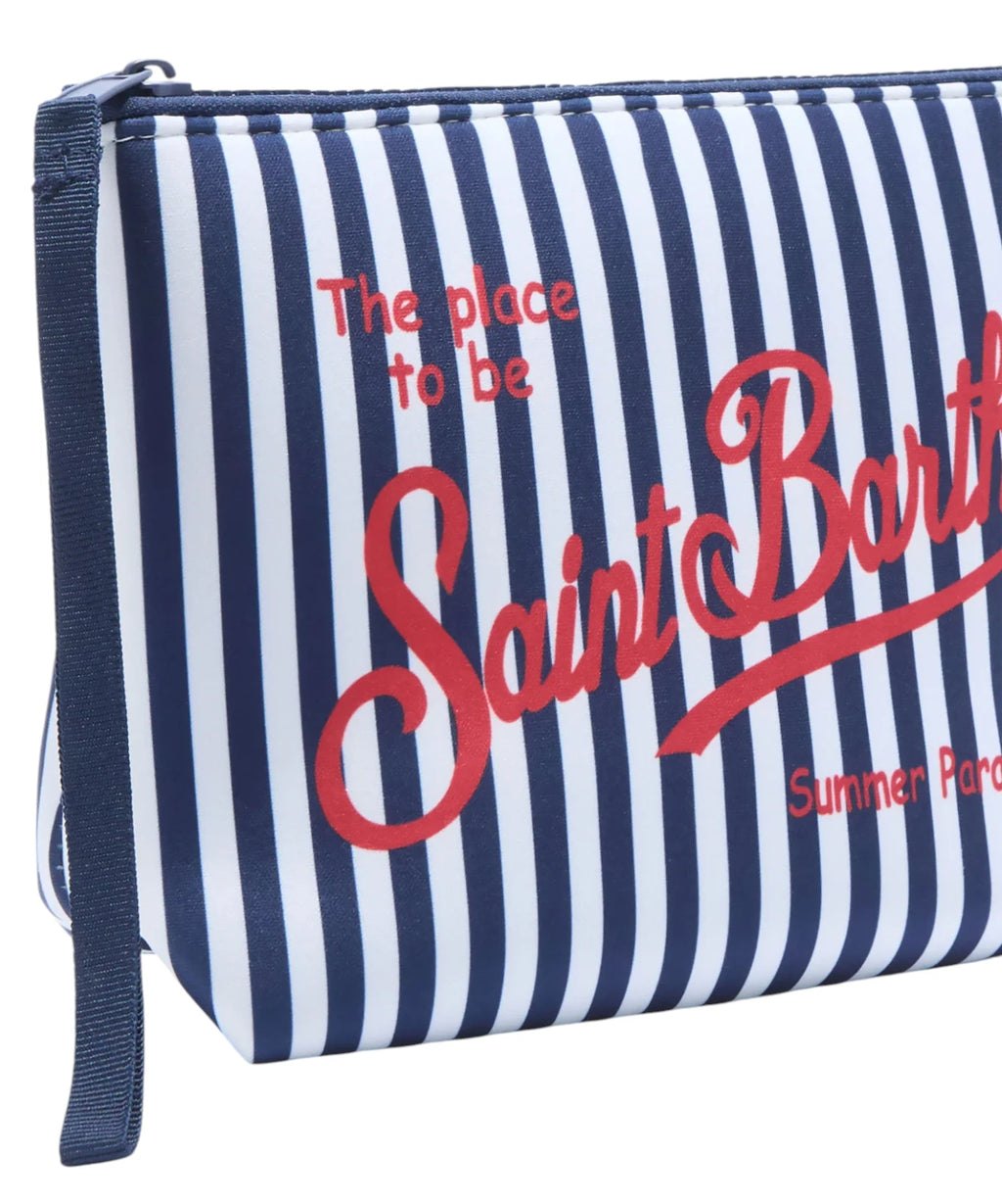 Pochette Aline Stripes MC2 Saint Barth z logo