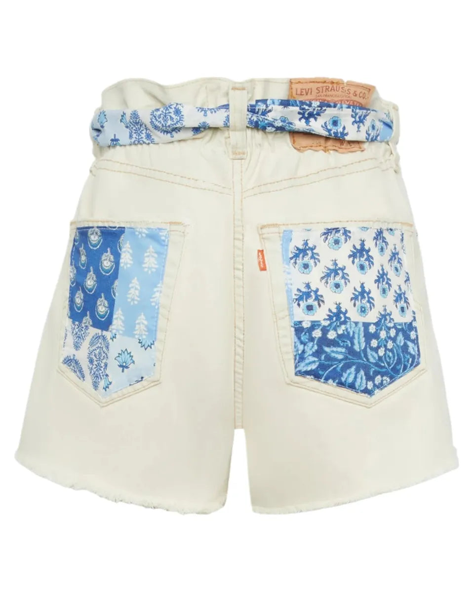 Shorts Arizona in Denim Upcycled con Patch Floreale-Mc2 Saint Barth-Shorts-Vittorio Citro Boutique