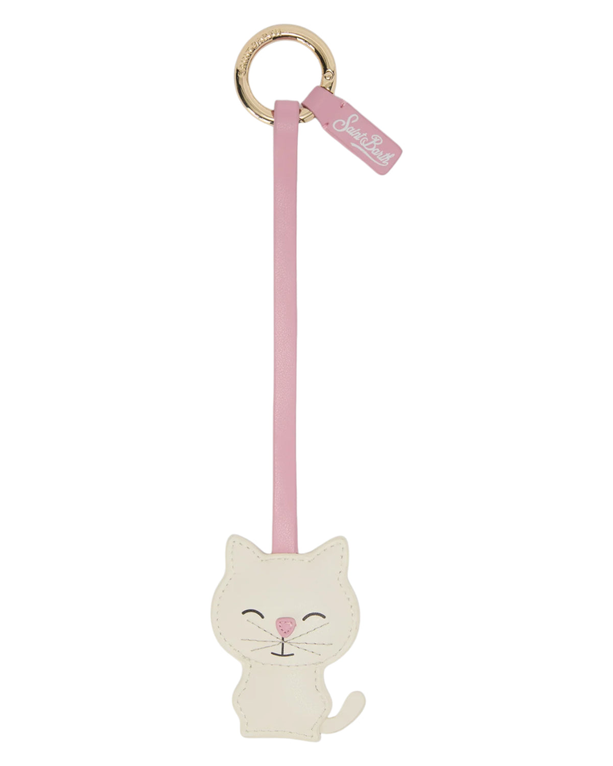 White Leather Cat Bag Charm for Bags and Accessories