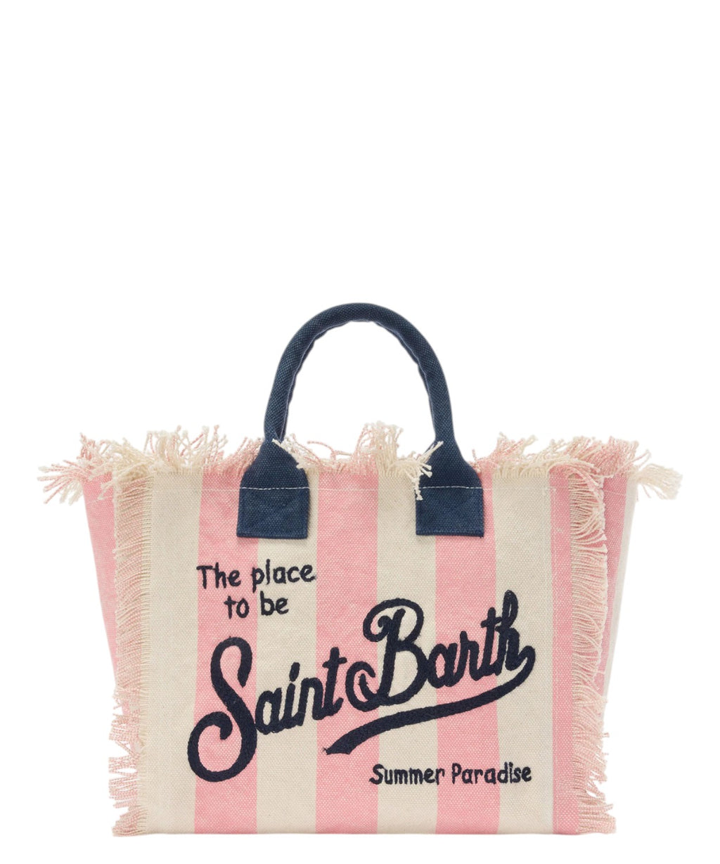 Borsa Colette Stripes MC2 Saint Barth in canvas
