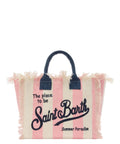 Borsa Colette Stripes MC2 Saint Barth in canvas
