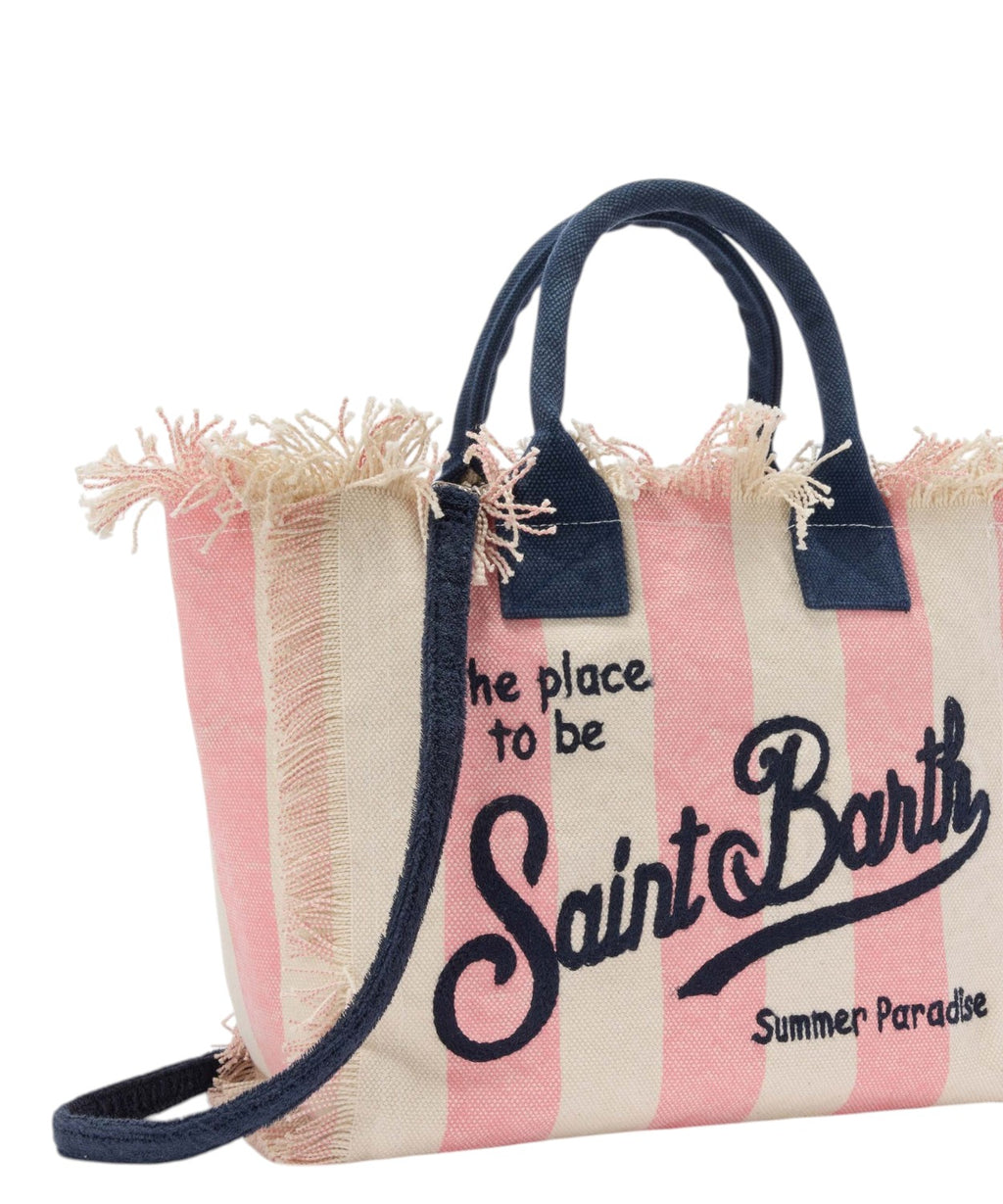 Borsa Colette Stripes MC2 Saint Barth in canvas
